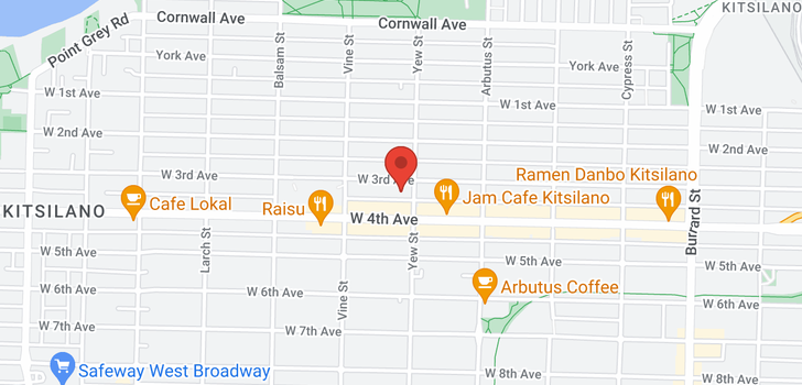 map of 104 2216 W 3RD AVENUE